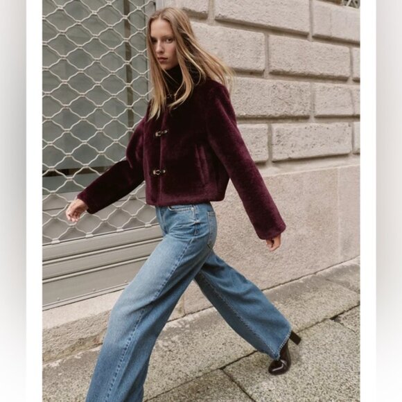 Zara DOUBLE-FACED TOGGLE JACKET - Picture 6 of 7